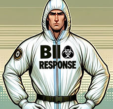 DALL·E 2024-03-27 16.50.21 - A stylish cartoon man wearing a white Tyvek suit labeled with